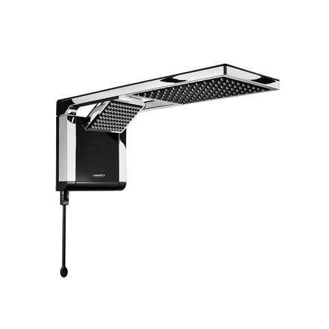 Chuveiro Lorenzetti Preto / Cromado Acqua Duo Ultra 220v/7800w