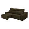 Sofá 4 Lugares Connect Retrátil e Reclinável 2,50M Suede Amassado Marrom - 2