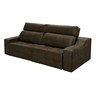 Sofá 4 Lugares Connect Retrátil e Reclinável 2,50M Suede Amassado Marrom - 4