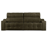 Sofá 4 Lugares Connect Retrátil e Reclinável 2,50M Suede Amassado Marrom - 5