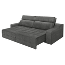 Ver imagem 3 de Sofá 4 Lugares Connect Retrátil e Reclinável 2,50M Suede Amassado Cinza