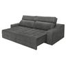 Sofá 4 Lugares Connect Retrátil e Reclinável 2,50M Suede Amassado Cinza - 3