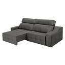 Ver imagem 2 de Sofá 4 Lugares Connect Retrátil e Reclinável 2,50M Suede Amassado Cinza