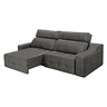 Sofá 4 Lugares Connect Retrátil e Reclinável 2,50M Suede Amassado Cinza - 2