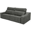 Ver imagem 4 de Sofá 4 Lugares Connect Retrátil e Reclinável 2,50M Suede Amassado Cinza