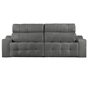 Ver imagem 5 de Sofá 4 Lugares Connect Retrátil e Reclinável 2,50M Suede Amassado Cinza