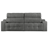 Sofá 4 Lugares Connect Retrátil e Reclinável 2,50M Suede Amassado Cinza - 5