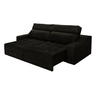 Sofá 4 Lugares Connect Retrátil e Reclinável 2,50M Suede Amassado Preto - 3