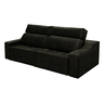 Sofá 4 Lugares Connect Retrátil e Reclinável 2,50M Suede Amassado Preto - 4