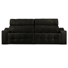 Sofá 4 Lugares Connect Retrátil e Reclinável 2,50M Suede Amassado Preto - 5