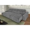 Sofá 6 Lugares Connect Retrátil e Reclinável 3,50M Suede Amassado Cinza - 1