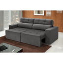 Ver imagem 1 de Sofá 4 Lugares Triunfo Retrátil e Reclinável 2.20M Suede Amassado Cinza
