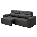 Ver imagem 2 de Sofá 4 Lugares Triunfo Retrátil e Reclinável 2.20M Suede Amassado Cinza