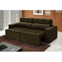 Ver imagem 1 de Sofá 4 Lugares Triunfo Retrátil e Reclinável 2.20M Suede Amassado Marrom