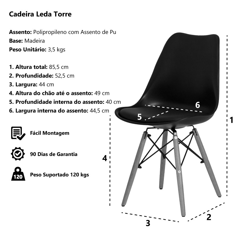 Cadeira Charles Eames Eiffel Dkr Wood - Design - 5