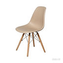 Ver imagem 2 de Cadeira Polipropileno Eiffel Wood; Design Moderno para Sala de Jantar e Cozinha