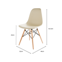 Ver imagem 6 de Cadeira Eames Polipropileno Dsw Madeira Design Moderno para Sala de Jantar e Cozinha