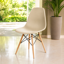 Ver imagem 2 de Cadeira Polipropileno Eiffel Wood; Design Moderno para Sala de Jantar e Cozinha