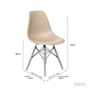 Ver imagem 3 de Cadeira Polipropileno Eiffel Wood; Design Moderno para Sala de Jantar e Cozinha