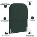 Ver imagem 3 de Cabeceira Cama Box 100cm Lanna com Puff Recamier Doha W01 Suede Verde Musgo - Lyam Decor