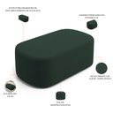 Ver imagem 5 de Cabeceira Cama Box 100cm Lanna com Puff Recamier Doha W01 Suede Verde Musgo - Lyam Decor