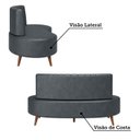 Ver imagem 5 de Sofá Living 2 Lugares com Pés em Madeira Maciça 160cm Roseau Yescasa