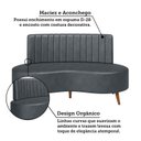 Ver imagem 6 de Sofá Living 2 Lugares com Pés em Madeira Maciça 160cm Roseau Yescasa