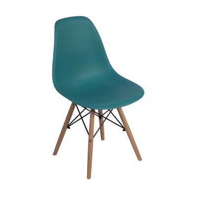 Cadeira Charles Eames Eiffel Dkr Wood - Design - Turquesa