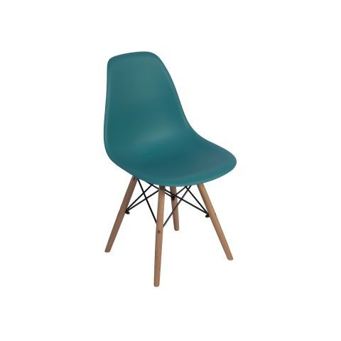 Cadeira Charles Eames Eiffel Dkr Wood - Design - Turquesa