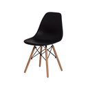 Ver imagem 2 de Kit 4 Cadeiras Charles Eames Eiffel Wood Base Madeira - Preta PROLAR