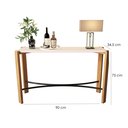 Ver imagem 6 de Aparador Hall de Entrada Sala Quarto Áustria Pés de Madeira Moderno Tampo Off White