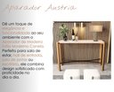Ver imagem 2 de Aparador Hall de Entrada Sala Quarto Áustria Pés de Madeira Moderno Tampo Off White