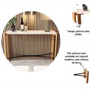 Ver imagem 3 de Aparador Hall de Entrada Sala Quarto Áustria Pés de Madeira Moderno Tampo Off White