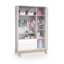 Ver mais imagens de Jogo de Quarto Bebê Completo 3 Portas Classic Branco Pés Madeira Natural