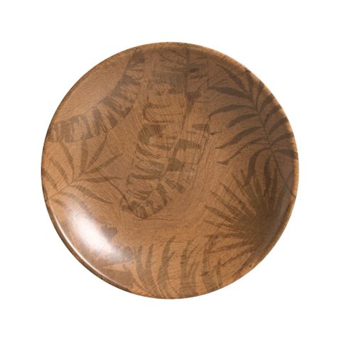 Conjunto com 6 Pratos Fundo Coup Palm Tree Terracota 25 Cm Alleanza Cerâmica
