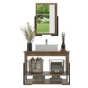 Ver imagem 4 de Gabinete Banheiro 60cm 2 Portas com Cuba e Espelheira Multimóveis CR10106 Noce
