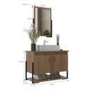 Ver imagem 3 de Gabinete Banheiro 60cm 2 Portas com Cuba e Espelheira Multimóveis CR10106 Noce
