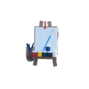 Ver imagem 1 de Kit Pintura Cavalete Tinta Pincel Prancheta 10 Folhas A5