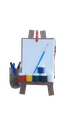 Ver imagem 1 de Kit Pintura Cavalete Tinta Pincel Prancheta 10 Folhas A5