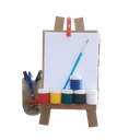 Ver imagem 2 de Kit Pintura Cavalete Tinta Pincel Prancheta 10 Folhas A5