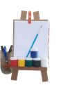 Ver imagem 2 de Kit Pintura Cavalete Tinta Pincel Prancheta 10 Folhas A5