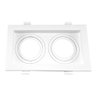 Spot Duplo Embutir Quadrado Recuado Dicroica Mr16 Branco - 2
