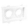 Spot Duplo Embutir Quadrado Recuado Dicroica Mr16 Branco - 1