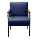 Ver imagem 2 de Poltrona Decorativa Jade para Sala de Estar, Recepção - Suede Azul Marinho