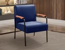 Ver imagem 3 de Poltrona Decorativa Jade para Sala de Estar, Recepção - Suede Azul Marinho