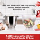 Ver imagem 5 de Kitchen In The Box Stand Mixer, 10 Vel., 4.5qt+5qt Vermelho