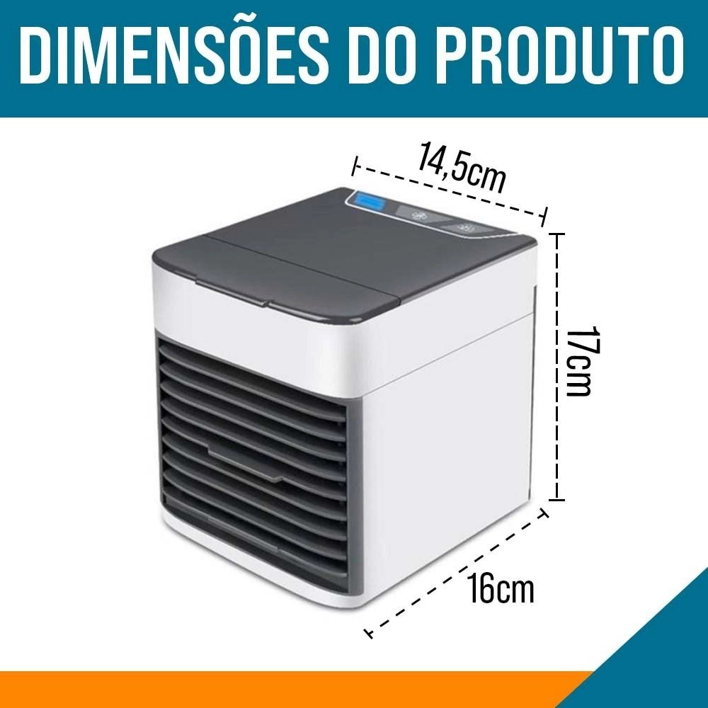 Mini Ar Condicionado Pequeno Portátil Cro Caminhão Agua / Gelo Usb Umidificador Ventilador - 3