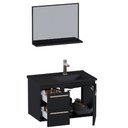Ver imagem 2 de Kit Banheiro Aço Caja 60 com Lavatório Preto - 103845 - Cozimax