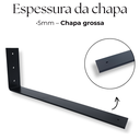 Ver imagem 4 de Dois Suportes de Prateleira Formato L 40cm Mão Francesa Estilo Moderno Aço Reforçado Preto