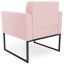 Ver imagem 7 de Poltrona Decorativa Base Industrial Preto Ana Suede Rosa Bebê - Ibiza